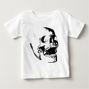 T-shirt Pour Bébé Crâne noir blanc