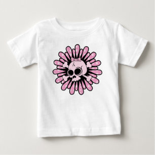T-shirt Pour Bébé Crâne rose doux