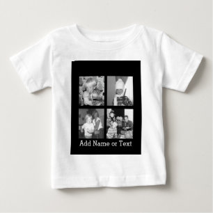 T-shirt Pour Bébé Create sur Instagram Collage with 4 photos - Black
