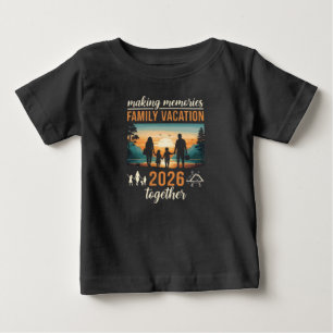 T-shirt Pour Bébé Création de Souvenirs Vacances en Famille 2026 Ens