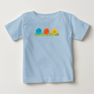 T-shirt Pour Bébé Créatures Floues Tenant des Cœurs