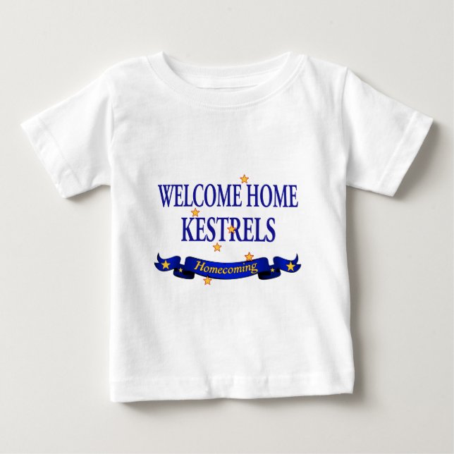 T-shirt Pour Bébé Crécerelles à la maison bienvenues (Devant)