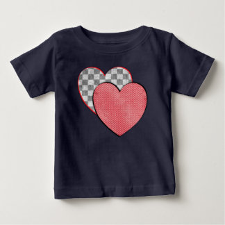T-shirt Pour Bébé Creeper biologique pour nourrissons Coeurs