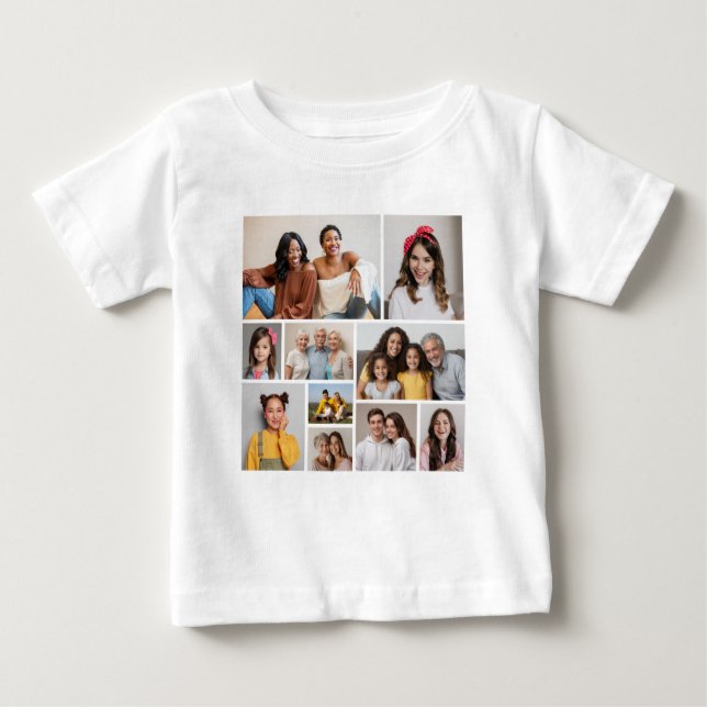T-shirt Pour Bébé Créez votre propre collection de photos 10 (Devant)