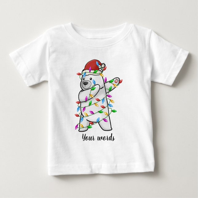 T-shirt Pour Bébé Créez votre propre Ours polaire de Noël (Devant)