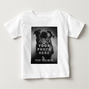 T-shirt Pour Bébé Créez votre propre photo simple et texte personnal