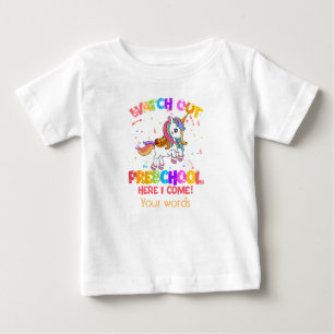 T-shirt Pour Bébé Créez Votre Propre Surveillance À L'École Préscola