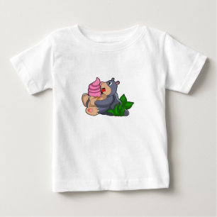 T-shirt Pour Bébé Crème glacée Mole avec gaufre