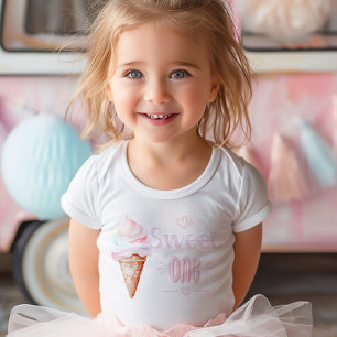 T-shirt Pour Bébé Crème glacée Sweet One 1st Birthday party