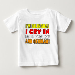 T-shirt Pour Bébé Cri Bilingue En Allemand