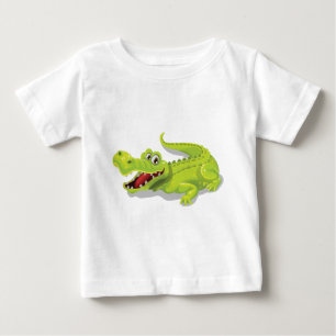 T-shirt Pour Bébé Crocodile de bande dessinée