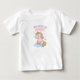T-shirt Pour Bébé Croire en la Magie – Rêve de Licorne Pastel