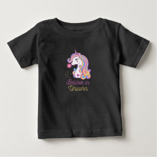 T-shirt Pour Bébé Croire En La Magie Unicorne