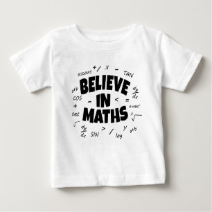 T-shirt Pour Bébé Croire en maths