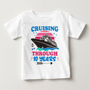 T-shirt Pour Bébé Croisière Sur 10 Ans Mariage