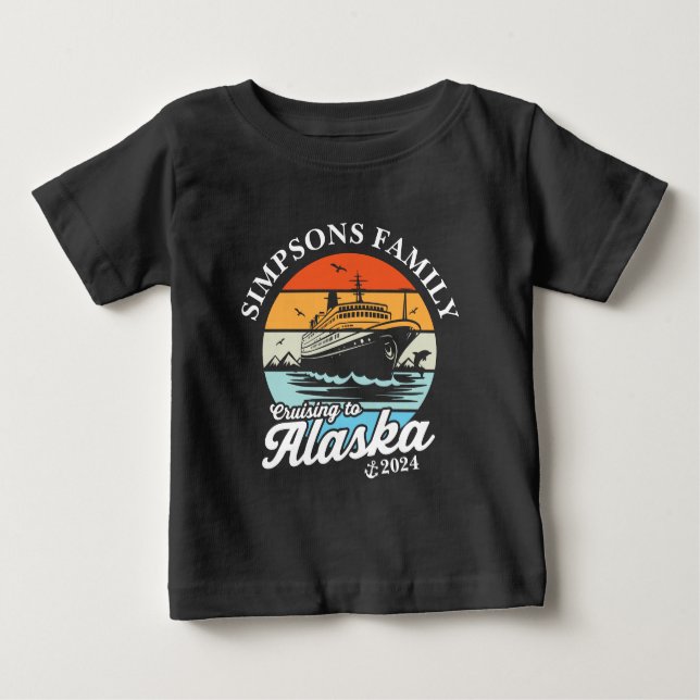 T-shirt Pour Bébé Croisière vers Alaska Custom Family Matching Group (Devant)
