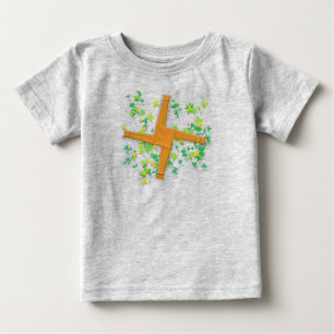 T-shirt Pour Bébé Croix de Brighid avec Feuilles