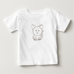 T-shirt Pour Bébé Croquis adorable pour chat