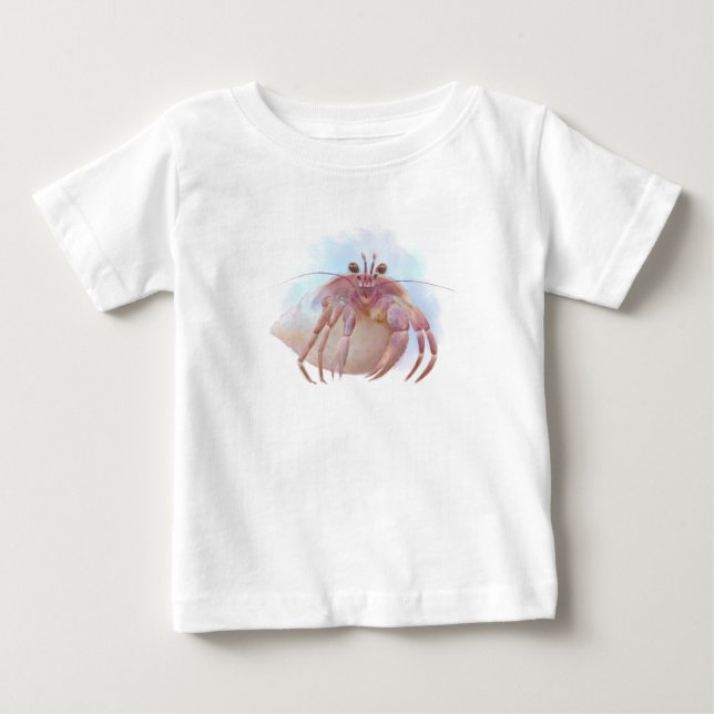 T-shirt Pour Bébé Croquis de crabe aux hermites (Devant)