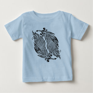 T-shirt Pour Bébé Croquis inspiré des plumes