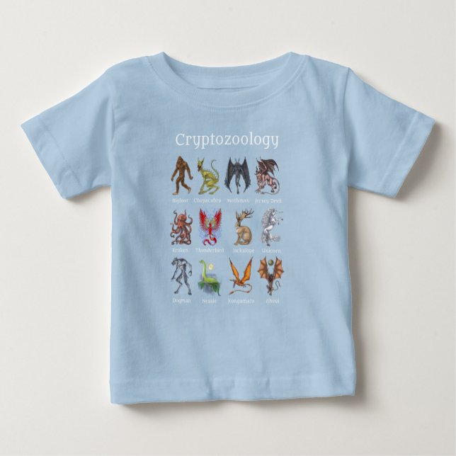 T-shirt Pour Bébé Cryptozoologie Cryptid Créatures (Devant)