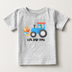 T-shirt Pour Bébé Cuisine oeuf dinosaure Construction Camion Enfant 