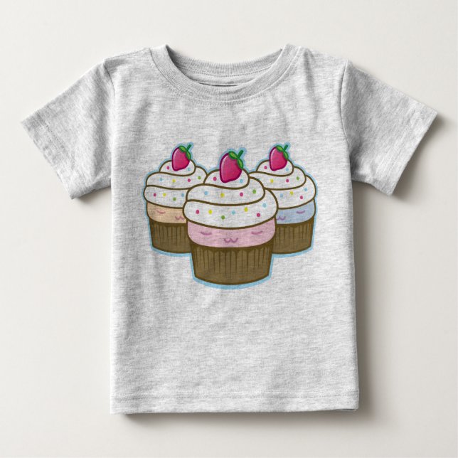 T-shirt Pour Bébé cupcake (Devant)