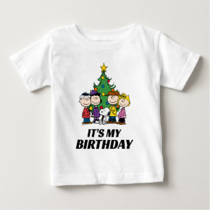 T-shirt Pour Bébé Custom Charlie Brown et amis Anniversaire hivernal