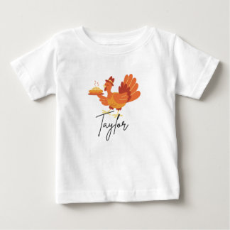 T-shirt Pour Bébé Custom Name Baby Thanksgiving Shirt