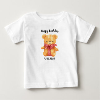 T-shirt Pour Bébé Custom Name Happy Birtday