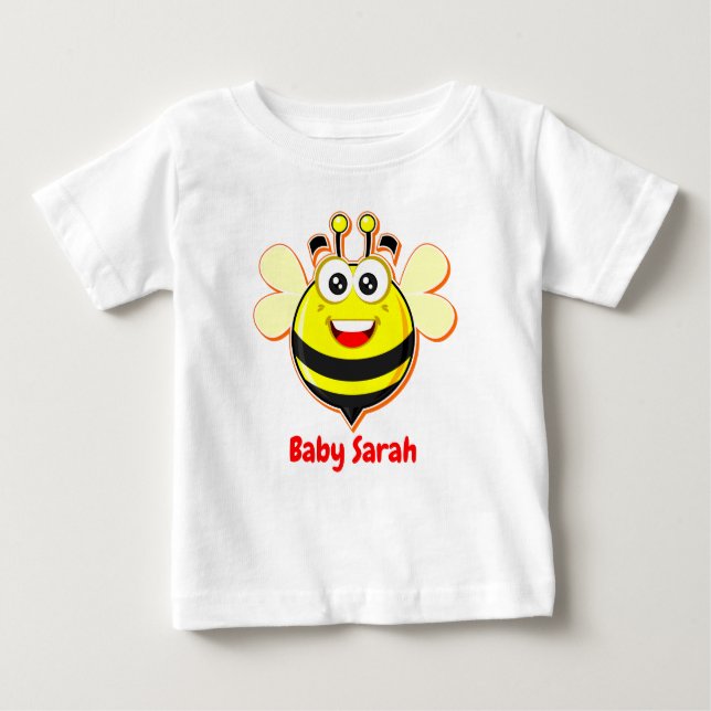 T-shirt Pour Bébé Cute adorable Bee and Seal Cub Graphic (Devant)