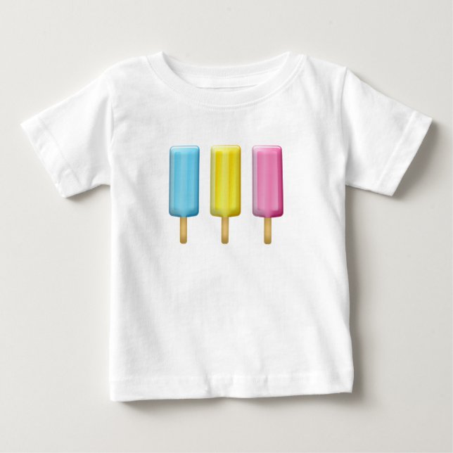 T-shirt Pour Bébé Cute Adorable Summertime Kawaii popsicle Glace (Devant)