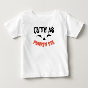 T-shirt Pour Bébé Cute As Citrouille Pie Halloween Toddler Tee