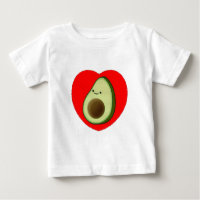 Cute Avocado Dans Le Coeur Rouge