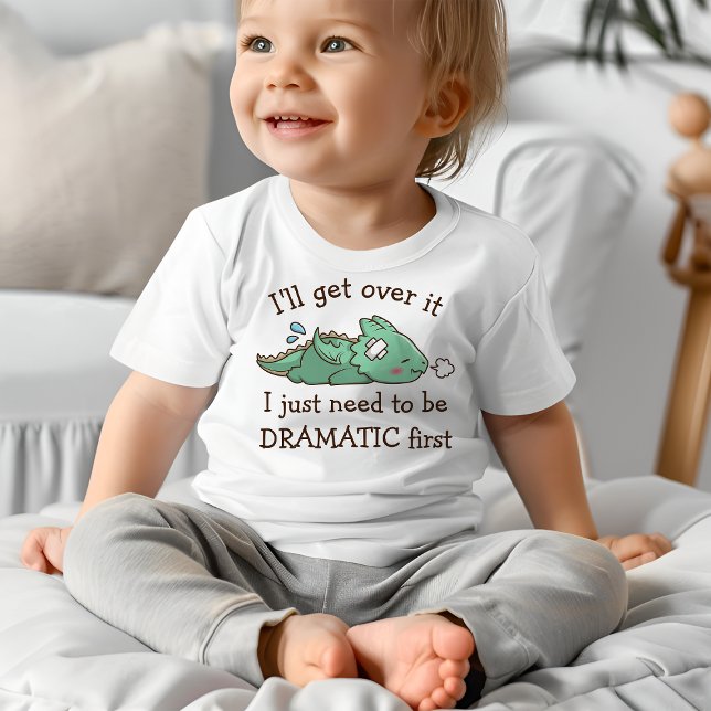 T-shirt Pour Bébé Cute Baby Dragon Drama Queen (Créateur téléchargé)