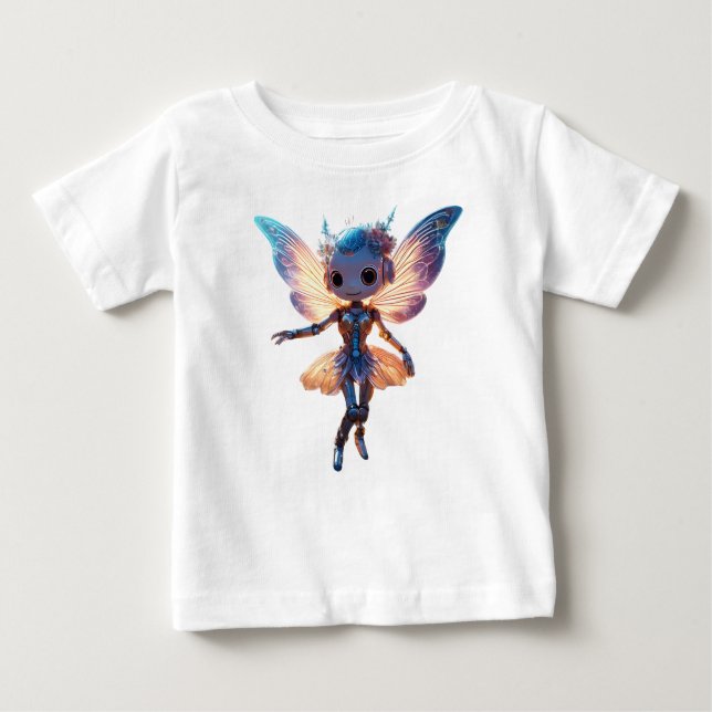 T-shirt Pour Bébé Cute Ballerina Dancing Robot Pixie (Devant)