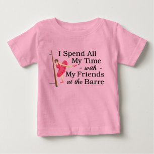 T-shirt Pour Bébé Cute Ballet Barre Funny Ballerina Danseuse