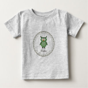 T-shirt Pour Bébé Cute Branché chic chouette girly personnalisée