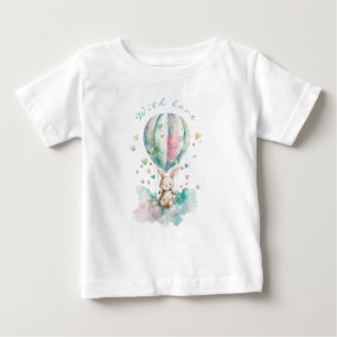 T-shirt Pour Bébé Cute bunny AÉRONAUTE, personnalisé