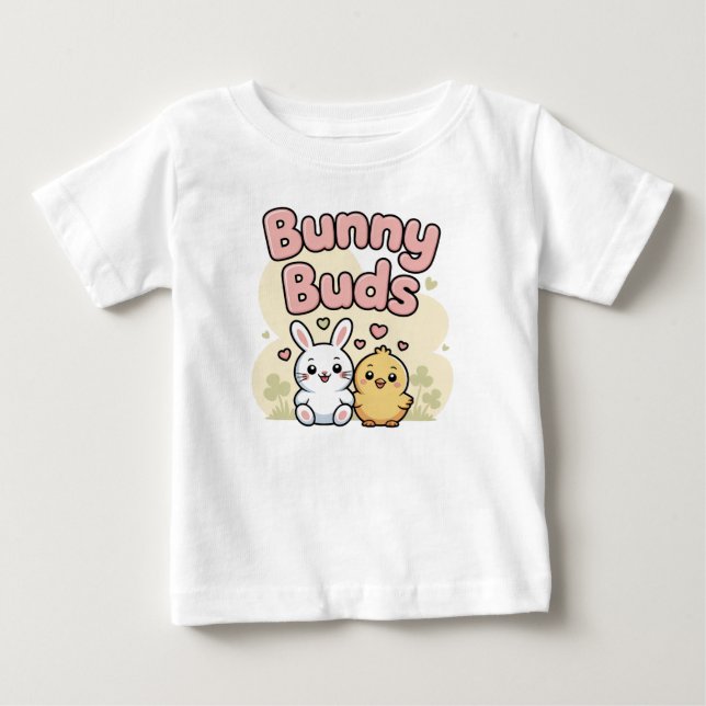 T-shirt Pour Bébé Cute Bunny Buds Easter Kids (Devant)