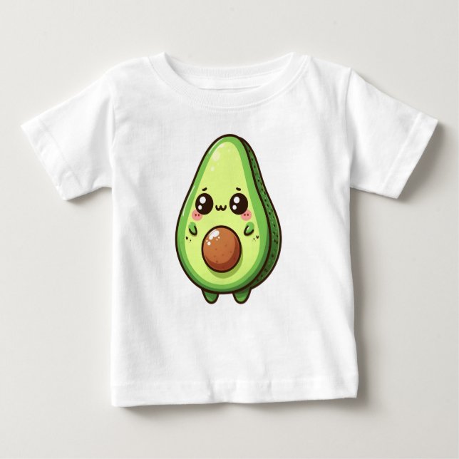 T-shirt Pour Bébé Cute Chibi Avocado (Devant)