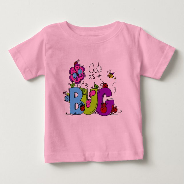 T-shirt Pour Bébé Cute comme un bug (Devant)