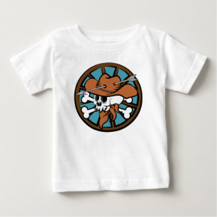 T-shirt Pour Bébé Cute crâne de Cowboy et os croisés