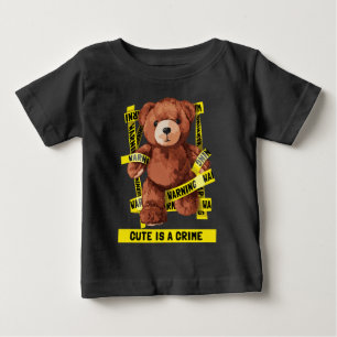 T-shirt Pour Bébé Cute Crime Fighter Teddy Bear