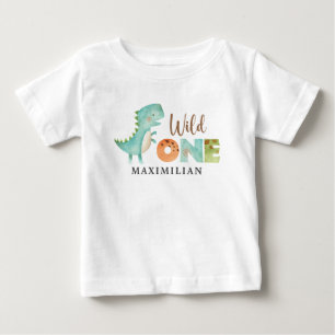 T-shirt Pour Bébé Cute Dinosaur Wild Un 1er anniversaire