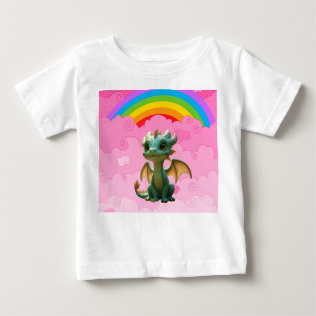 T-shirt Pour Bébé Cute Dragon (Devant)