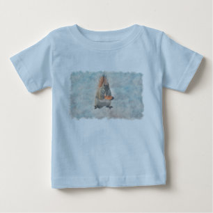 T-shirt Pour Bébé Cute écureuil d'hiver avec arachide