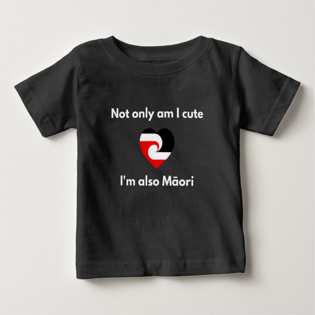 T-shirt Pour Bébé Cute et Maori (Devant)