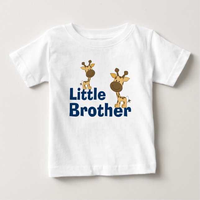 T-shirt Pour Bébé Cute Giraffe Petit Frère (Devant)