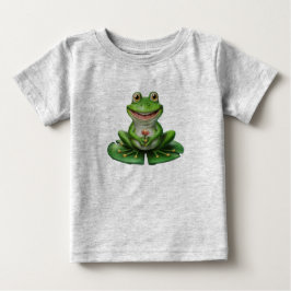 T-shirt Pour Bébé Cute Grenouille verte
